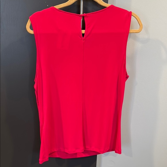 NWT Ivanka Trump Gold Chain Sleeveless Pleat Tank Top Size Large - Picture 6 of 7